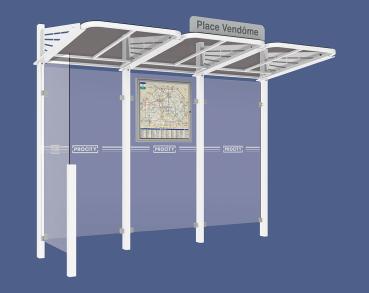 Wartehalle Convi Farbe:RAL 9010|Struktur:Seitenverkleidung links