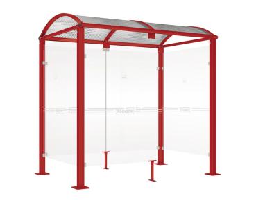 Raucherunterstand Klassik "M" Farbe:RAL 3004|Länge:2 500 mm