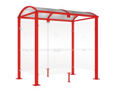 Raucherunterstand Klassik "M" Farbe:RAL 3020|Länge:2 500 mm