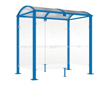 Raucherunterstand Klassik "M" Farbe:RAL 5010|Länge:2 500 mm