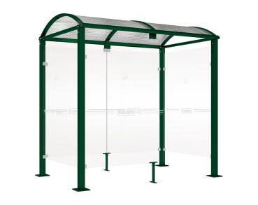 Raucherunterstand Klassik "M" Farbe:RAL 6005|Länge:2 500 mm