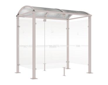 Raucherunterstand Klassik "M" Farbe:RAL 7044|Länge:2 500 mm