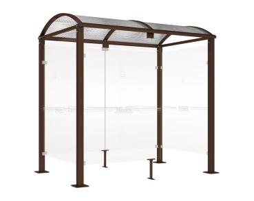 Raucherunterstand Klassik "M" Farbe:RAL 8017|Länge:2 500 mm