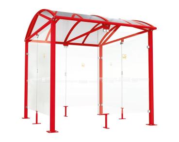 Raucherunterstand Klassik „L“ Farbe:RAL 3020|Länge:2 500 mm