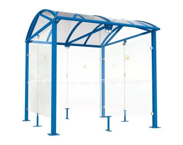 Raucherunterstand Klassik „L“ Farbe:RAL 5010|Länge:2 500 mm