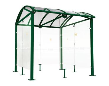 Raucherunterstand Klassik „L“ Farbe:RAL 6005|Länge:2 500 mm