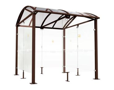 Raucherunterstand Klassik „L“ Farbe:RAL 8017|Länge:2 500 mm