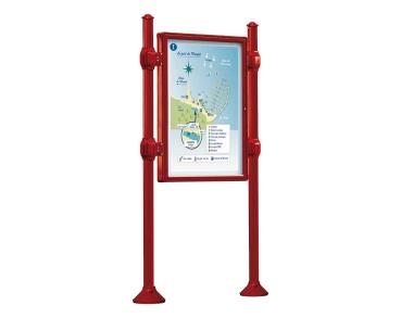 Informationskasten Province Agora Farbe:RAL 3004|Länge:B 800 x H 1200 mm|Struktur:Grundmodell|Weitere Merkmale:Einseitig|Titelleisten:Ohne Titelleiste