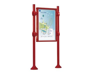 Informationskasten Province gebürsteter Edelstahl Farbe:RAL 3004|Länge:B 800 x H 1200 mm|Struktur:Grundmodell|Weitere Merkmale:Einseitig|Titelleisten:Ohne Titelleiste
