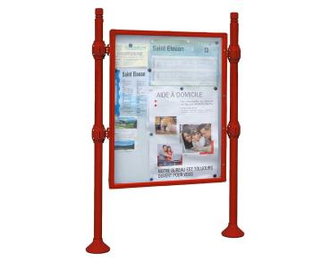 Informationskasten Procince City Farbe:RAL 3004|Länge:B 1200 x H 1600 mm|Struktur:Grundmodell|Weitere Merkmale:Einseitig|Titelleisten:Ohne Titelleiste