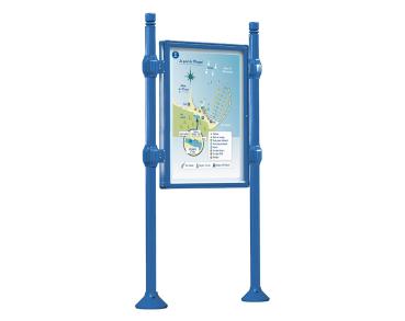 Informationskasten Procince City Farbe:RAL 5010|Länge:B 800 x H 1200 mm|Struktur:Grundmodell|Weitere Merkmale:Doppelseitig|Titelleisten:Ohne Titelleiste