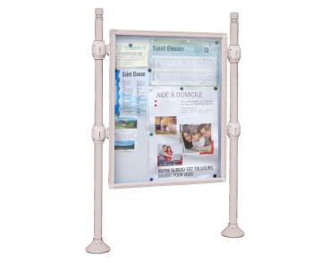 Informationskasten Procince City Farbe:RAL 7044|Länge:B 1200 x H 1600 mm|Struktur:Grundmodell|Weitere Merkmale:Doppelseitig|Titelleisten:Ohne Titelleiste