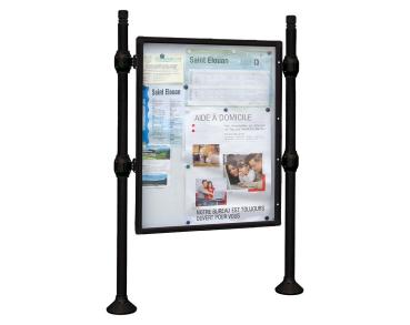 Informationskasten Procince City Farbe:RAL 9005|Länge:B 1200 x H 1600 mm|Struktur:Grundmodell|Weitere Merkmale:Doppelseitig|Titelleisten:Ohne Titelleiste
