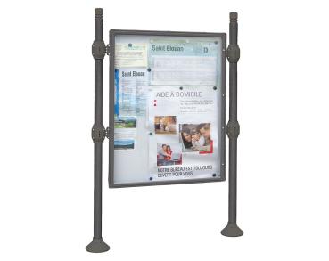 Informationskasten Procince City Farbe:Procity grau|Länge:B 1200 x H 1600 mm|Struktur:Grundmodell|Weitere Merkmale:Doppelseitig|Titelleisten:Ohne Titelleiste