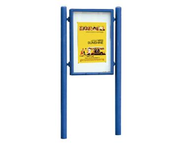 Informationskasten Vega Farbe:RAL 5010|Struktur:Doppelseitig|Abmessungen:B 900 x H 1255 mm