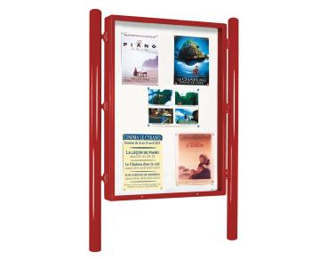 Informationskasten Vega Farbe:RAL 3004|Struktur:Doppelseitig|Abmessungen:B 1255 x H 1700 mm