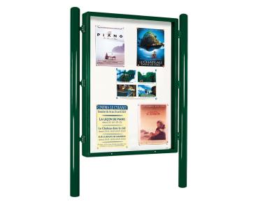 Informationskasten Vega Farbe:RAL 6005|Struktur:Doppelseitig|Abmessungen:B 1255 x H 1700 mm