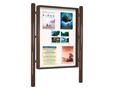 Informationskasten Vega Farbe:RAL 8017|Struktur:Doppelseitig|Abmessungen:B 1255 x H 1700 mm