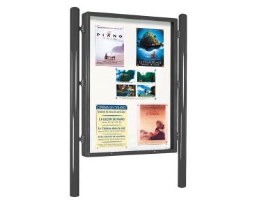 Informationskasten Vega Farbe:Procity grau|Struktur:Doppelseitig|Abmessungen:B 1255 x H 1700 mm