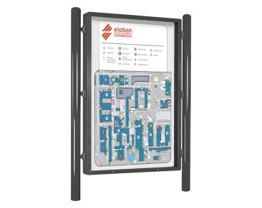 Informationskasten Vega Farbe:Procity grau|Struktur:Einseitig|Abmessungen:B 1310 x H 1860 mm