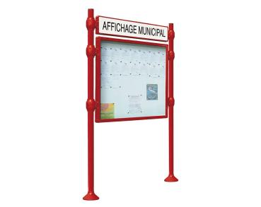 Informationskasten Province gebürsteter Edelstahl Farbe:RAL 3004|Länge:H 800 x 1200 mm|Struktur:Grundmodell|Weitere Merkmale:Einseitig|Titelleisten:Mit Titelleiste