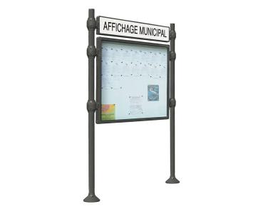 Informationskasten Province gebürsteter Edelstahl Farbe:Procity grau|Länge:H 800 x 1200 mm|Struktur:Grundmodell|Weitere Merkmale:Einseitig|Titelleisten:Mit Titelleiste