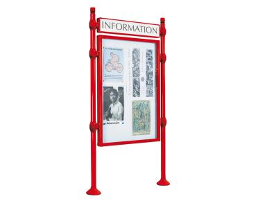 Informationskasten Procince City Farbe:RAL 3020|Länge:B 800 x H 1200 mm|Struktur:Grundmodell|Weitere Merkmale:Einseitig|Titelleisten:Mit Titelleiste
