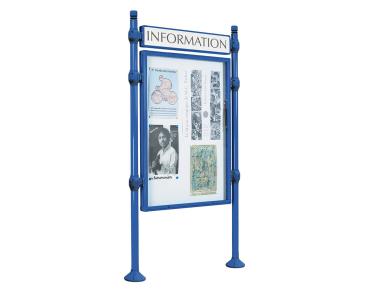 Informationskasten Procince City Farbe:RAL 5010|Länge:B 800 x H 1200 mm|Struktur:Grundmodell|Weitere Merkmale:Einseitig|Titelleisten:Mit Titelleiste