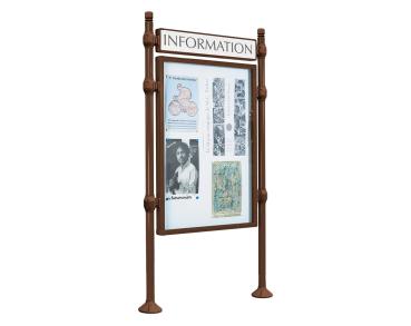 Informationskasten Procince City Farbe:RAL 8017|Länge:B 800 x H 1200 mm|Struktur:Grundmodell|Weitere Merkmale:Einseitig|Titelleisten:Mit Titelleiste