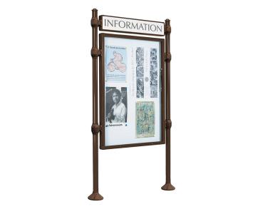 Informationskasten Province Agora Farbe:RAL 8017|Länge:B 800 x H 1200 mm|Struktur:Grundmodell|Weitere Merkmale:Einseitig|Titelleisten:Mit Titelleiste