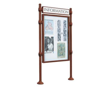 Informationskasten Province Agora Farbe:Rost Korten Effekt|Länge:B 800 x H 1200 mm|Struktur:Grundmodell|Weitere Merkmale:Einseitig|Titelleisten:Mit Titelleiste