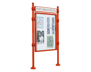 Informationskasten Province Kugel Farbe:RAL 3020|Länge:B 800 x H 1200 mm|Struktur:Grundmodell|Weitere Merkmale:Einseitig|Titelleisten:Mit Titelleiste