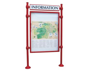 Informationskasten Province Agora Farbe:RAL 3004|Länge:B 1200 x H 1600 mm|Struktur:Grundmodell|Weitere Merkmale:Einseitig|Titelleisten:Mit Titelleiste