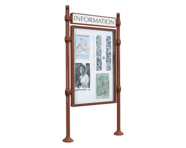 Informationskasten Procince City Farbe:Rost Korten Effekt|Länge:B 800 x H 1200 mm|Struktur:Grundmodell|Weitere Merkmale:Doppelseitig|Titelleisten:Mit Titelleiste