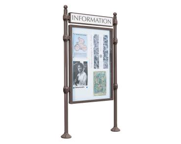 Informationskasten Province Kugel Farbe:Procity grau|Länge:B 800 x H 1200 mm|Struktur:Grundmodell|Weitere Merkmale:Doppelseitig|Titelleisten:Mit Titelleiste