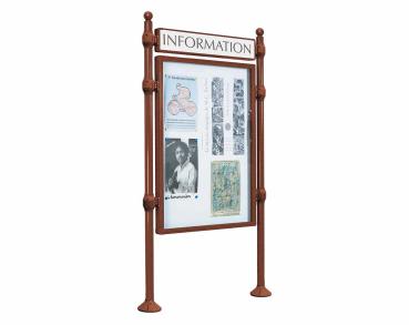 Informationskasten Province Kugel Farbe:Rost Korten Effekt|Länge:B 800 x H 1200 mm|Struktur:Grundmodell|Weitere Merkmale:Doppelseitig|Titelleisten:Mit Titelleiste