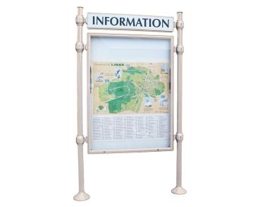 Informationskasten Province Agora Farbe:RAL 7044|Länge:B 1200 x H 1600 mm|Struktur:Grundmodell|Weitere Merkmale:Doppelseitig|Titelleisten:Mit Titelleiste