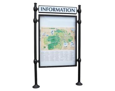 Informationskasten Province Agora Farbe:RAL 9005|Länge:B 1200 x H 1600 mm|Struktur:Grundmodell|Weitere Merkmale:Doppelseitig|Titelleisten:Mit Titelleiste