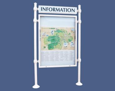 Informationskasten Province Agora Farbe:RAL 9010|Länge:B 1200 x H 1600 mm|Struktur:Grundmodell|Weitere Merkmale:Doppelseitig|Titelleisten:Mit Titelleiste