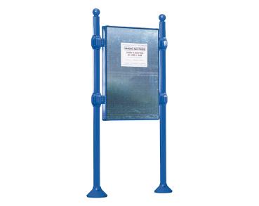 Freies Plakatieren Province Kugel Farbe:RAL 5010|Länge:B 870 x H 1225 mm|Struktur:Grundmodell|Titelleisten:Ohne Titelleiste