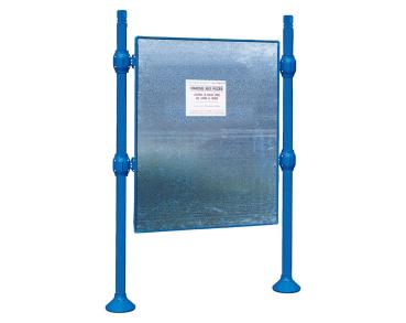Freies Plakatieren Province City Farbe:RAL 5010|Länge:L 1225 x H 1670 mm|Struktur:Grundmodell|Titelleisten:Ohne Titelleiste