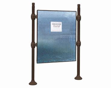 Freies Plakatieren Province City Farbe:RAL 8017|Länge:L 1225 x H 1670 mm|Struktur:Grundmodell|Titelleisten:Ohne Titelleiste