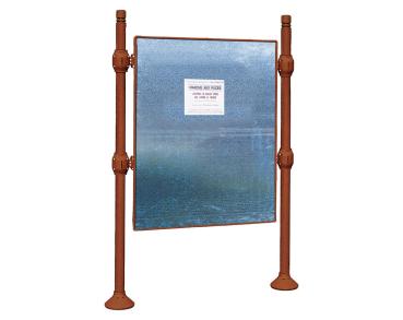 Freies Plakatieren Province City Farbe:Rost Korten Effekt|Länge:L 1225 x H 1670 mm|Struktur:Grundmodell|Titelleisten:Ohne Titelleiste