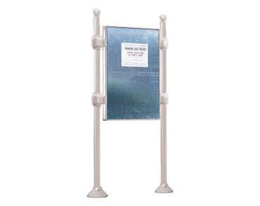 Freies Plakatieren Province Kugel Farbe:RAL 7044|Länge:L 1225 x H 1670 mm|Struktur:Grundmodell|Titelleisten:Ohne Titelleiste