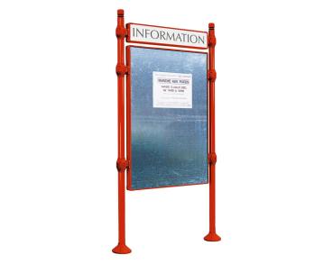 Freies Plakatieren Province City Farbe:RAL 3020|Länge:L 1225 x H 1670 mm|Struktur:Grundmodell|Titelleisten:Mit Titelleiste