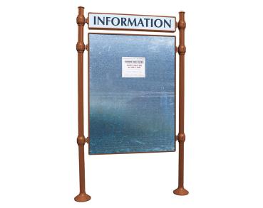 Freies Plakatieren Province Agora Farbe:Rost Korten Effekt|Länge:L 1225 x H 1670 mm|Struktur:Grundmodell|Titelleisten:Mit Titelleiste