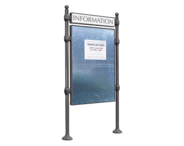 Freies Plakatieren Province Kugel Farbe:Procity grau|Länge:L 1225 x H 1670 mm|Struktur:Grundmodell|Titelleisten:Mit Titelleiste
