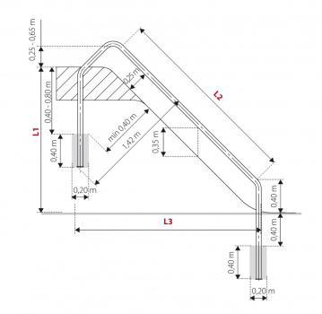 RELO 2,28 m Hangrutsche