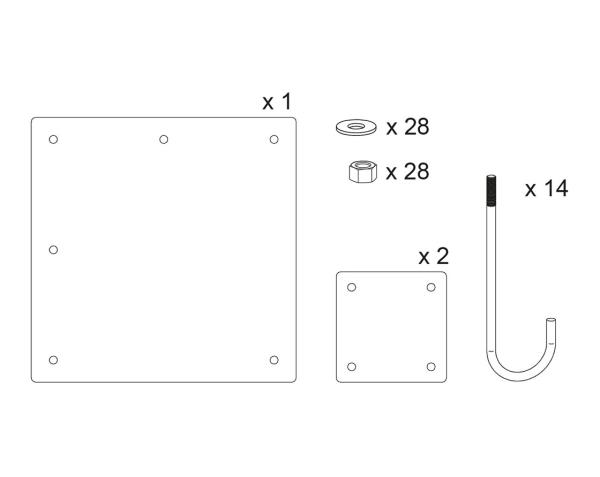 Montageset für Universelle Drehschranke "XL" 203195