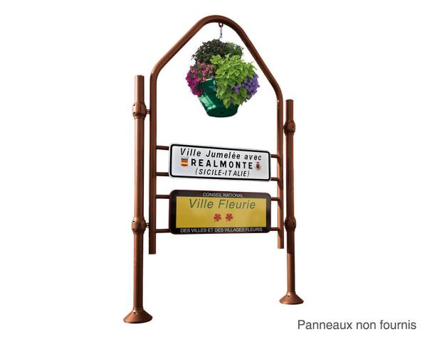 Begrüßungsschild Province gebürsteter Edelstahl